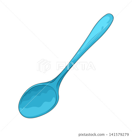 Illustration of Plastic Spoon 141579279