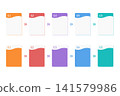 Infographic materials numbered 1 through 5 141579986