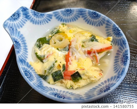 Homemade steamed egg custard (cooked in a microwave) Homemade steamed egg custard (cooked in a microwave) 141580755