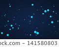 Blue Digital Network Nodes Background, Technology Connection Dots Vector Illustration Blue Digital Network Nodes Background, Technology Connection Dots Vector Illustration 141580803