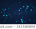 Blue Network Connection Background, Digital Technology Nodes and Lines Vector Illustration Blue Network Connection Background, Digital Technology Nodes and Lines Vector Illustration 141580804