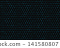 Blue Molecular Pattern on Black Background, Seamless Technology Vector Illustration Blue Molecular Pattern on Black Background, Seamless Technology Vector Illustration 141580807
