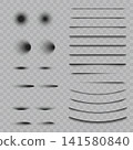 Realistic Circle and Line Drop Shadows Vector 141580840