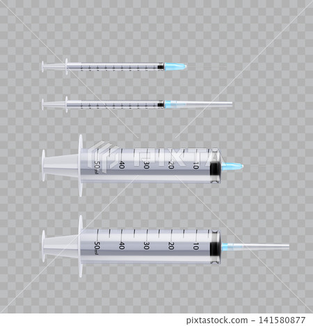Realistic Medical Syringe Mockup Vector Realistic Medical Syringe Mockup Vector 141580877