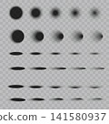 Realistic Circle Drop Shadow Effects Vector 141580937