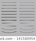 Realistic Page Divider Drop Shadows Vector 141580954