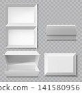 White Cardboard Burger Box Mockup Vector 141580956