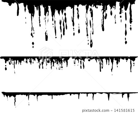 The expression of drips drawn with ink The expression of drips drawn with ink 141581615