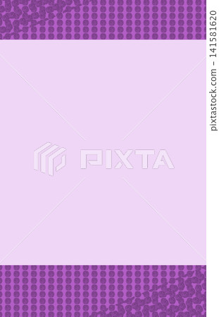 A background material with a white border featuring a hand-drawn purple polka dot pattern. A background material with a white border featuring a hand-drawn purple polka dot pattern. 141581620