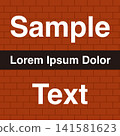 Simple brick wall vector background illustration A with text 141581623