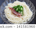 Somen noodles with okra and Japanese ginger 141581960