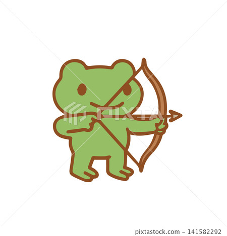 cute frog as an archer cute frog as an archer 141582292