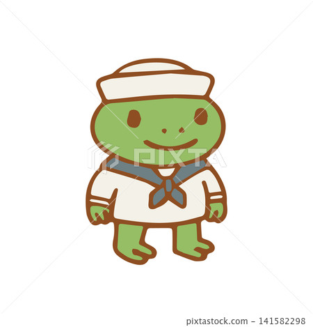 cute frog as a sailor cute frog as a sailor 141582298