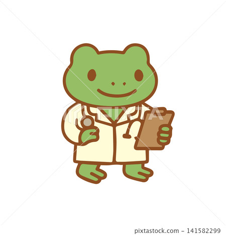 cute frog as a doctor 141582299