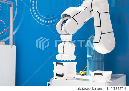 Industrial pick and place robot arm Industrial pick and place robot arm 141583724