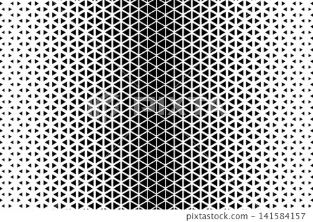 Repeating faded triangles pattern. Background with triangular shapes and halftone visual effect. Simple geometric mosaic texture. Minimalistic abstract wallpaper. Vector graphic illustration Repeating faded triangles pattern. Background with triangular shapes and halftone visual effect. Simple geometric mosaic texture. Minimalistic abstract wallpaper. Vector graphic illustration 141584157