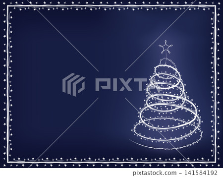 blue holiday background with blizzard Christmas tree vector illustration blue holiday background with blizzard Christmas tree vector illustration 141584192