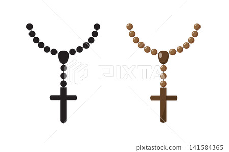 Rosary Beads with Cross Icon Set for Christian Prayer Rosary Beads with Cross Icon Set for Christian Prayer 141584365