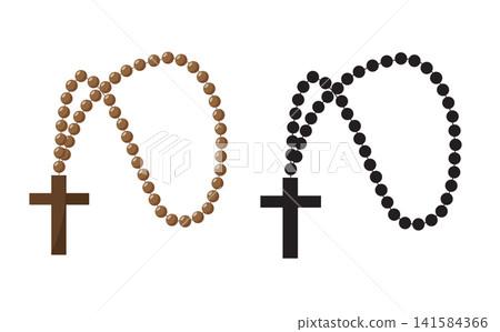 Rosary Beads with Cross Icon Set for Christian Prayer Rosary Beads with Cross Icon Set for Christian Prayer 141584366