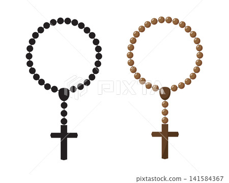 Rosary Beads with Cross Icon Set for Christian Prayer Rosary Beads with Cross Icon Set for Christian Prayer 141584367