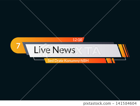 Breaking news. Lower third TV news bar vector illustration. Live news. Banner for broadcasting television video template. Streaming news sign Breaking news. Lower third TV news bar vector illustration. Live news. Banner for broadcasting television video template. Streaming news sign 141584604