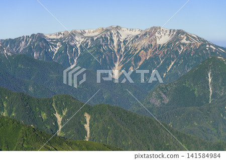 Yakushidake as seen from Rengetake in the Northern Alps Yakushidake as seen from Rengetake in the Northern Alps 141584984