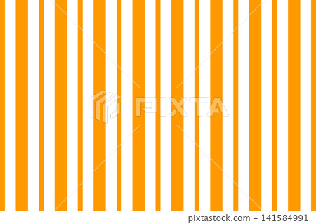 Repeated straight parallel stripes of different thickness. Vertical orange lines on white background. Geometric fabric print. Wrapping paper design. Simple abstract wallpaper. Vector illustration Repeated straight parallel stripes of different thickness. Vertical orange lines on white background. Geometric fabric print. Wrapping paper design. Simple abstract wallpaper. Vector illustration 141584991