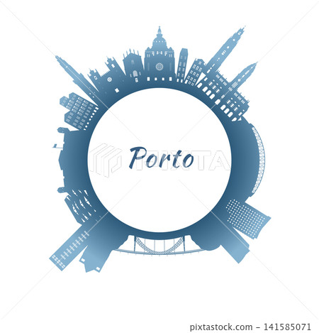 Porto skyline with colorful buildings. Porto skyline with colorful buildings. 141585071