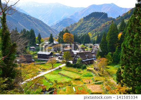 秋天的五簇山相倉合掌村 秋天的五簇山相倉合掌村 141585334