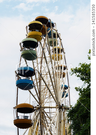 Old retro Ferris wheel from the USSR era in Kutaisi, Georgia Old retro Ferris wheel from the USSR era in Kutaisi, Georgia 141585350