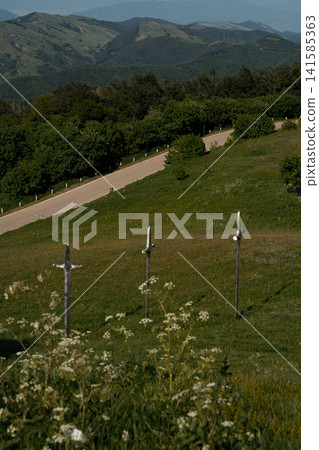 Memorial to the Battle of Didgori features large swords in Georgias landscape Memorial to the Battle of Didgori features large swords in Georgias landscape 141585363
