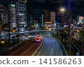 car running in night city 141586263