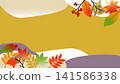 [Autumn] Tag for banner illustration material inspired by autumn foliage scenery 141586338
