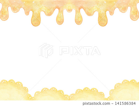 水彩畫的蜂蜜框 141586384