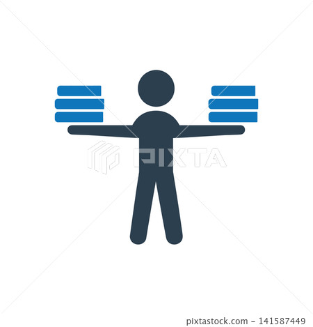 Balancing books education icon Balancing books education icon 141587449