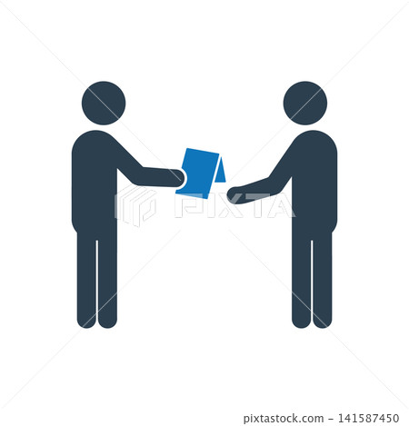 Exchanging document icon Exchanging document icon 141587450