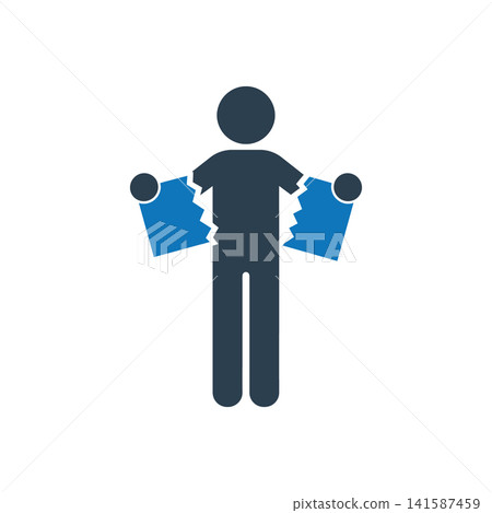 Tearing document icon 141587459