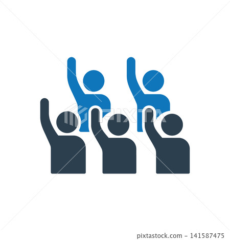 Classroom voting hands icon Classroom voting hands icon 141587475