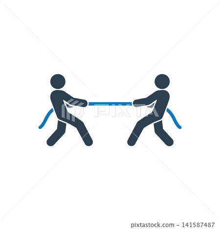 Political tug of war icon Political tug of war icon 141587487