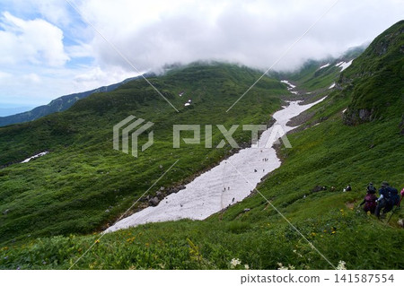 Mount Chokai, Sensha Valley snowfield Mount Chokai, Sensha Valley snowfield 141587554