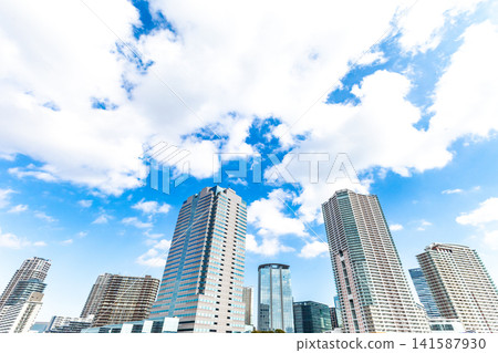 A landscape lined with office buildings and high-rise apartments. A landscape lined with office buildings and high-rise apartments. 141587930