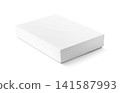 Blank white cardboard package box mockup isolated on white background 141587993