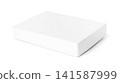 Blank white cardboard package box mockup isolated on white background 141587999
