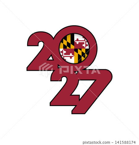 2027 banner with Maryland flag inside. 2027 banner with Maryland flag inside. 141588174