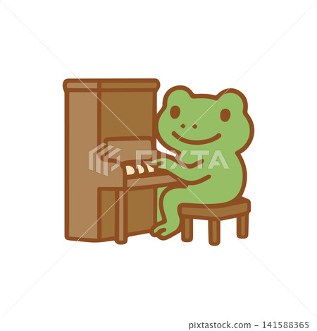 cute frog playing piano cute frog playing piano 141588365