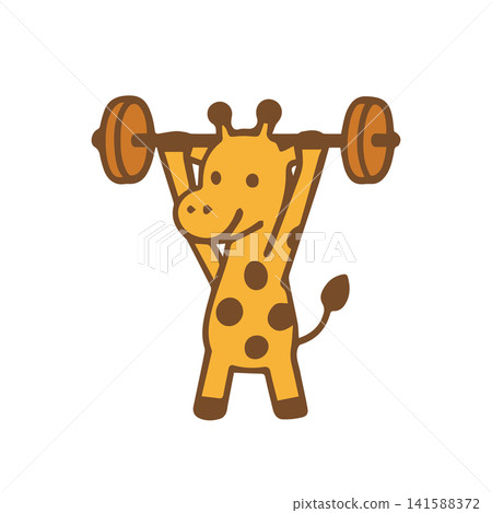 cute giraffe lifting weights cute giraffe lifting weights 141588372