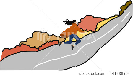 An illustration of enjoying the outdoors in autumn. An illustration of enjoying the outdoors in autumn. 141588504
