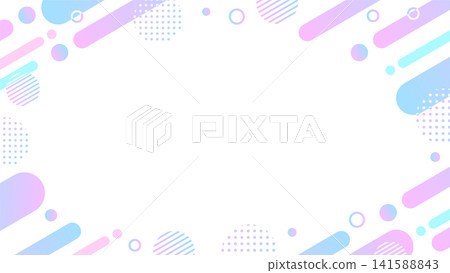 A vibrant Memphis background with a purple and light blue gradient, landscape orientation (16:9 aspect ratio). A vibrant Memphis background with a purple and light blue gradient, landscape orientation (16:9 aspect ratio). 141588843