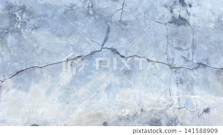 Cracked Blue Concrete Wall Texture Background Cracked Blue Concrete Wall Texture Background 141588909