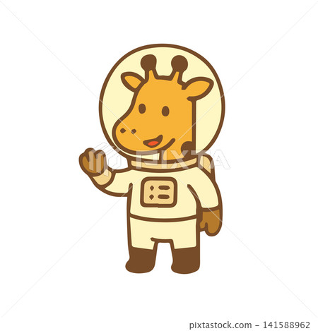 cute giraffe as an astronaut cute giraffe as an astronaut 141588962